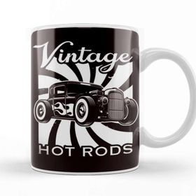 Baskı Dükkanı Vintage Hot Rods Classic Old American Cars Automobile Garage Kupa Bardak