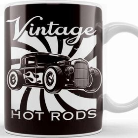 Baskı Dükkanı Vintage Hot Rods Classic Old American Cars Automobile Garage Kupa Bardak