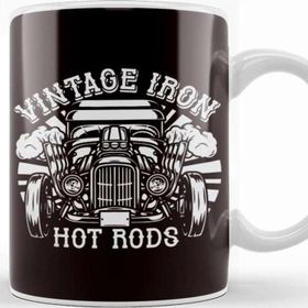 Baskı Dükkanı Vintage Iron Hot Rods American Classic Old Car Automobile Kupa