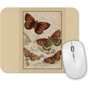 Baskı Dükkanı Vintage Kelebek Tasarım Mouse Pad