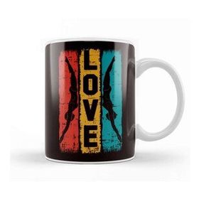 Baskı Dükkanı Vintage Love Swimming Retro Swimmer Girl Dive Water Sports Kupa