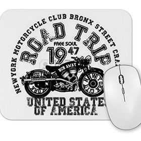 Baskı Dükkanı Vintage Motosiklet Mouse Pad