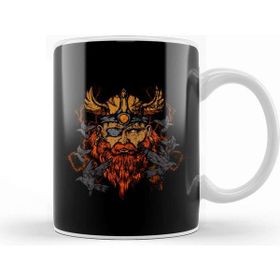 Baskı Dükkanı Vintage Odin &amp; Ravens Norse Mythology Distressed Kupa