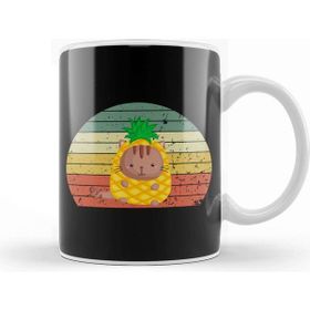 Baskı Dükkanı Vintage Pineapple And Cat Lover Kupa