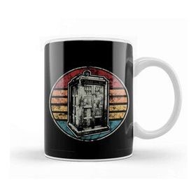 Baskı Dükkanı Vintage Police Box Kupa