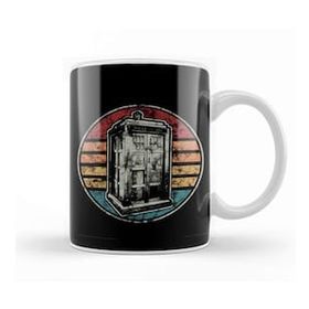 Baskı Dükkanı Vintage Police Box Kupa