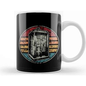 Baskı Dükkanı Vintage Police Box Kupa