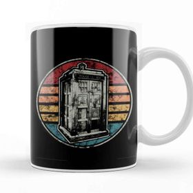 Baskı Dükkanı Vintage Police Box Kupa