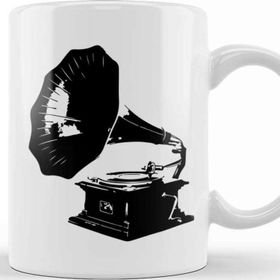 Baskı Dükkanı Vintage Record Player 06 Kupa