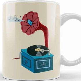Baskı Dükkanı Vintage Record Player Kupa