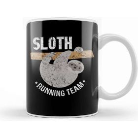 Baskı Dükkanı Vintage Sloth Running Team Funny Sloth Distressed Kupa