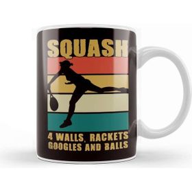 Baskı Dükkanı Vintage Squash Player Racket Indoor Tennis Match Trainer Kupa