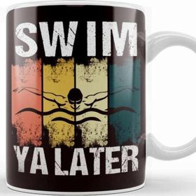 Baskı Dükkanı Vintage Swim Ya Later Swimmer Water Sports Swimming Pool Kupa