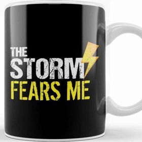 Baskı Dükkanı Vintage The Storm Fears Me Funny Severe Weather Kupa