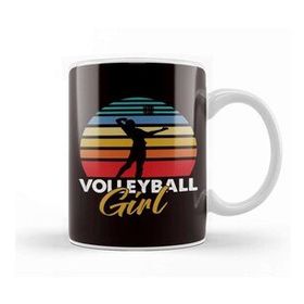 Baskı Dükkanı Vintage Volleyball Girl Ball Sports Player Beach Volleyball Kupa