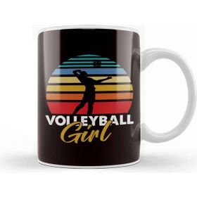 Baskı Dükkanı Vintage Volleyball Girl Ball Sports Player Beach Volleyball Kupa