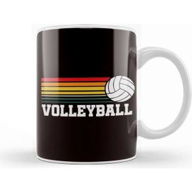 Baskı Dükkanı Vintage Volleyball Retro Ball Sports Coach Team Athlete Game Kupa
