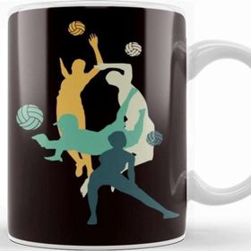 Baskı Dükkanı Vintage Volleyball Team Players Ball Sports Beach Volleyball Kupa