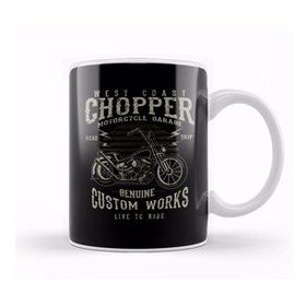 Baskı Dükkanı Vintage West Coast Chopper Motorcycle Garage Kupa