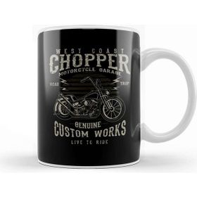 Baskı Dükkanı Vintage West Coast Chopper Motorcycle Garage Kupa