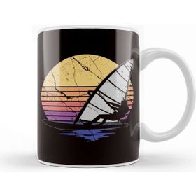 Baskı Dükkanı Vintage Windsurfer Retro Windsurfing Ocean Wave Surfing Kupa