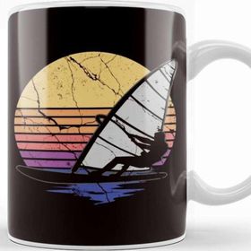 Baskı Dükkanı Vintage Windsurfer Retro Windsurfing Ocean Wave Surfing Kupa