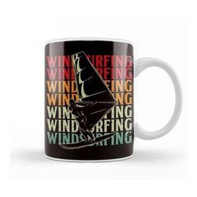 Baskı Dükkanı Vintage Windsurfing Retro Windsurfer Sailboarding Ocean Wave Kupa