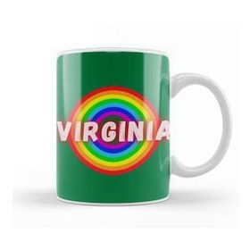Baskı Dükkanı Virginia Retro Rainbow Style Kupa