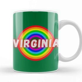 Baskı Dükkanı Virginia Retro Rainbow Style Kupa