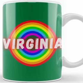 Baskı Dükkanı Virginia Retro Rainbow Style Kupa