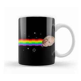 Baskı Dükkanı Vladimir Putin Nyan Cat Beyaz Porselen Kupa Bardak