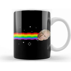 Baskı Dükkanı Vladimir Putin Nyan Cat Beyaz Porselen Kupa Bardak