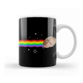 Baskı Dükkanı Vladimir Putin Nyan Cat Beyaz Porselen Kupa Bardak
