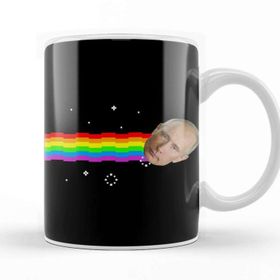 Baskı Dükkanı Vladimir Putin Nyan Cat Beyaz Porselen Kupa Bardak