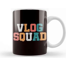 Baskı Dükkanı Vlog Squad Vlogger Vlogging Travel Food Beauty Influencer Beyaz Porselen Kupa Bardak