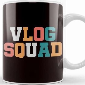 Baskı Dükkanı Vlog Squad Vlogger Vlogging Travel Food Beauty Influencer Beyaz Porselen Kupa Bardak