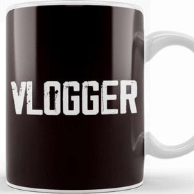 Baskı Dükkanı Vlogger Travel Food Beauty Vlog Vlogging Videographer Story Beyaz Porselen Kupa Bardak
