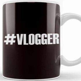 Baskı Dükkanı Vlogger Vlog Vlogging Videographer Video Editor Influencer Beyaz Porselen Kupa Bardak