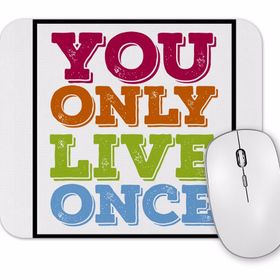Baskı Dükkanı Voce Vive Somente Uma Vez Mouse Pad