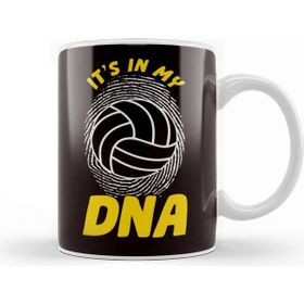 Baskı Dükkanı Volleyball Dna Team Coach Beach Volleyball Player Setter Beyaz Porselen Kupa Bardak
