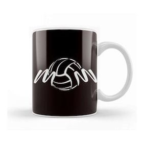 Baskı Dükkanı Volleyball Mom Mother Beach Volleyball Player Son Daughter Beyaz Porselen Kupa Bardak