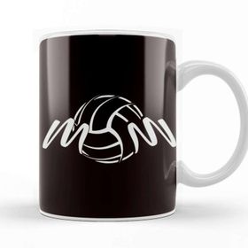 Baskı Dükkanı Volleyball Mom Mother Beach Volleyball Player Son Daughter Beyaz Porselen Kupa Bardak