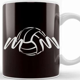 Baskı Dükkanı Volleyball Mom Mother Beach Volleyball Player Son Daughter Beyaz Porselen Kupa Bardak
