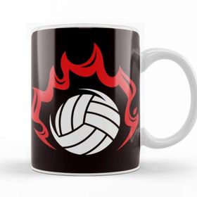 Baskı Dükkanı Volleyball Player Ball Sports Team Coach Beach Volleyball Beyaz Porselen Kupa Bardak