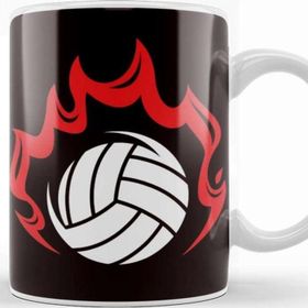 Baskı Dükkanı Volleyball Player Ball Sports Team Coach Beach Volleyball Beyaz Porselen Kupa Bardak