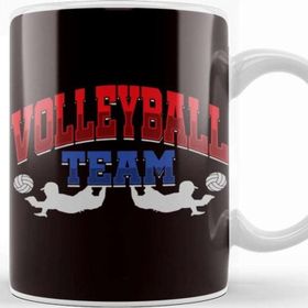 Baskı Dükkanı Volleyball Team Player Coach Squad Ball Sports Athlete Game Kupa Bardak