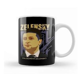 Baskı Dükkanı Volodymyr Zelensky Porselen Beyaz Kupa Bardak