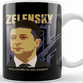Baskı Dükkanı Volodymyr Zelensky Porselen Beyaz Kupa Bardak