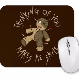 Baskı Dükkanı Voodoo Doll Thinking of You Makes Me Smile Mouse Pad