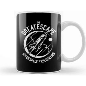 Baskı Dükkanı Vthe Great Escape Space Exploration Beyaz Porselen Kupa Bardak
